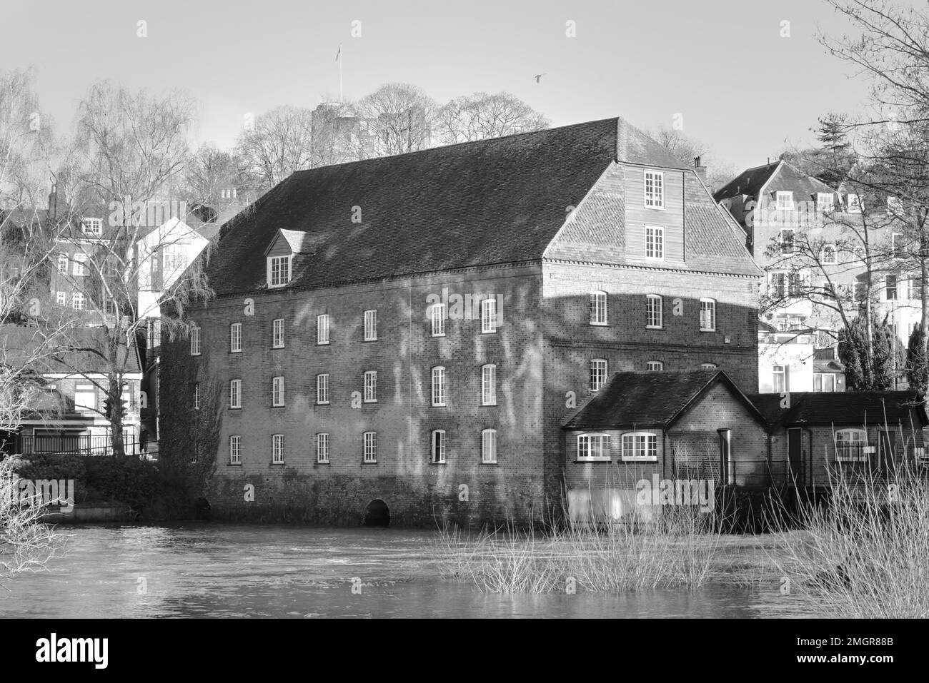 The mill on the River Wey in Guildford Stock Photo Alamy