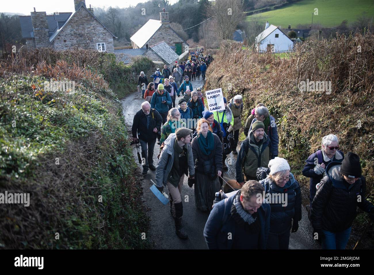 Cornwood, Devon, UK. 21st January 2023. Approximately 3000 campaigners