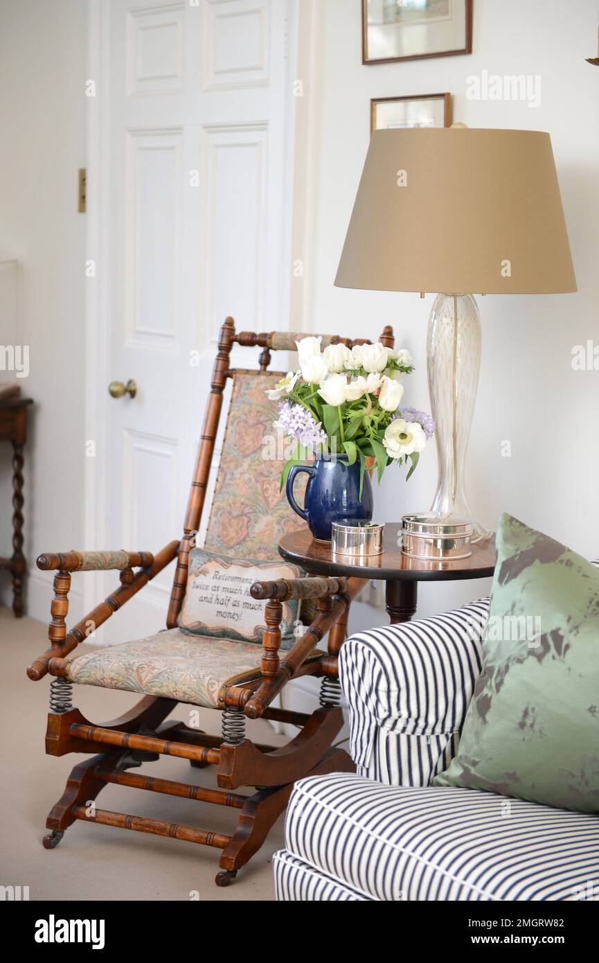 Interior with a rocking chair Stock Photo