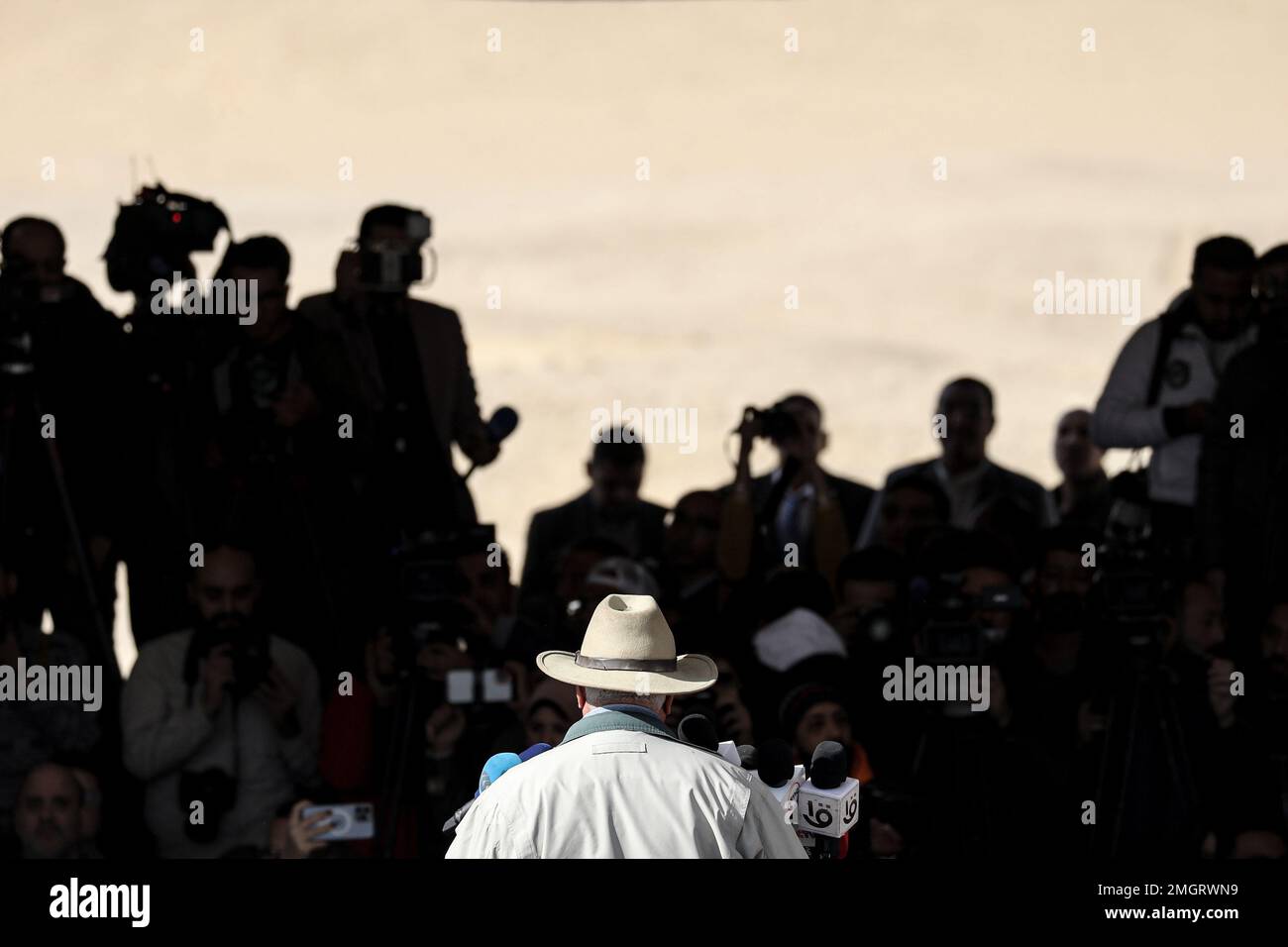 Giza, Egypt. 26th Jan, 2023. Former Egyptian Minister of Antiquities