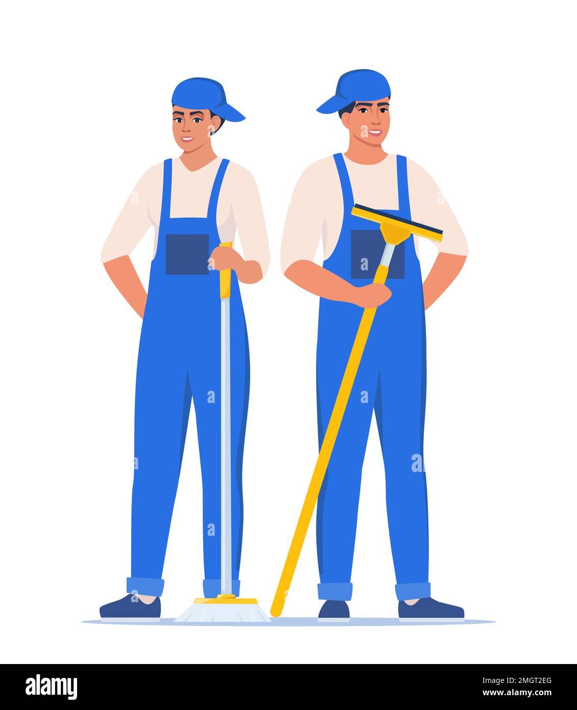 Cleaning service staff cartoon hi-res stock photography and images - Alamy