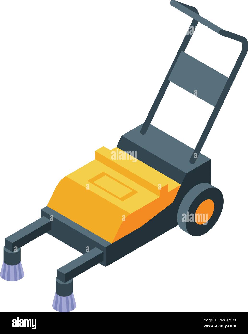 Home sweeper icon isometric vector. Road truck. Machine side Stock ...