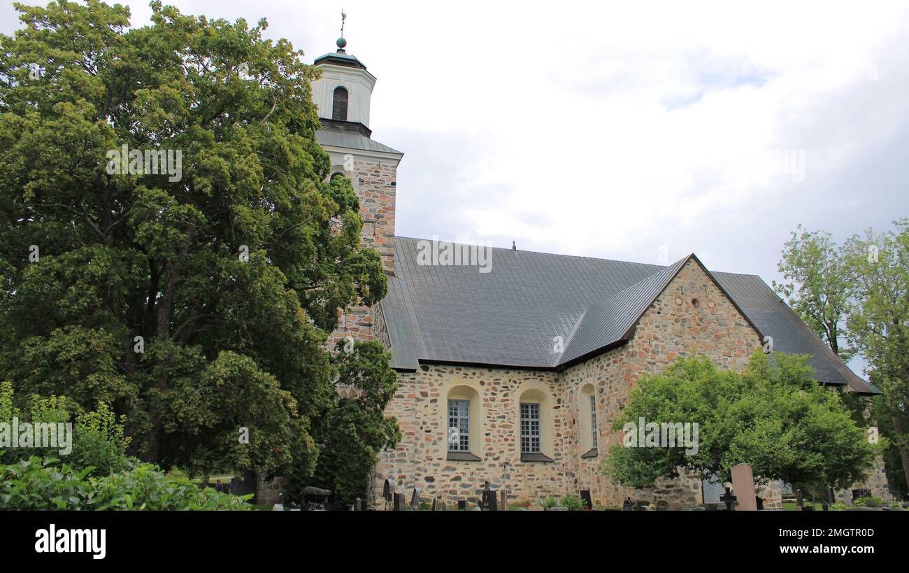 Kemiön kirkko, 1469, Kemiönsaari Stock Photo