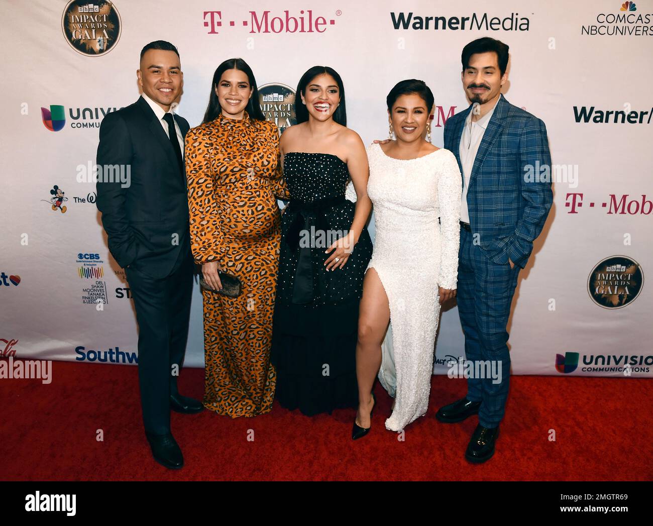America Ferrera, second from left, producer of the Netflix series