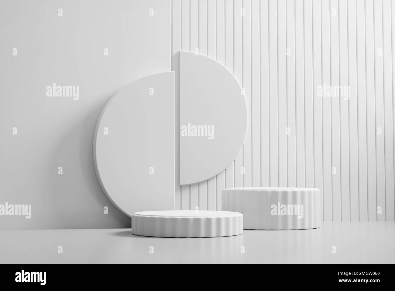 Abstract Minimal Modern White Podium Platform For Product Display ...