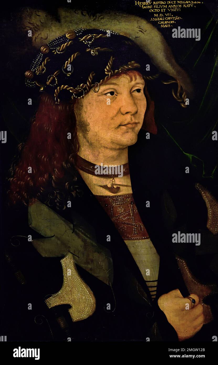 Portrait of Heinrich V (1479-1552), Duke of Mecklenburg 1507  Jacopo de' Barbari 1460-1516 German, Germany, Stock Photo