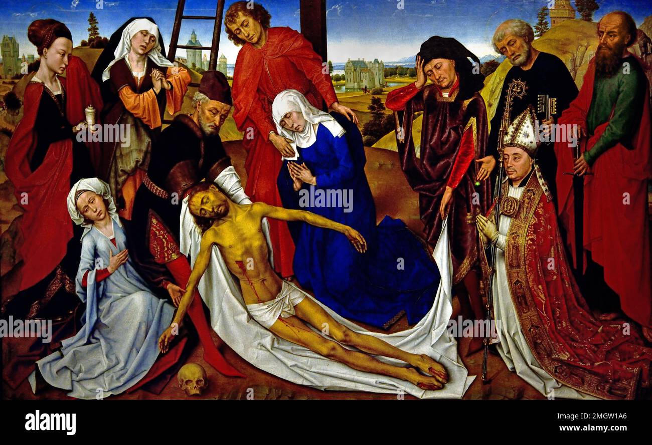 The Lamentation of Christ 1460 - 1464  Dutch Netherlands Rogier van der Weyden 1399 1464  Dutch  Flemish Belgian Belgium Stock Photo