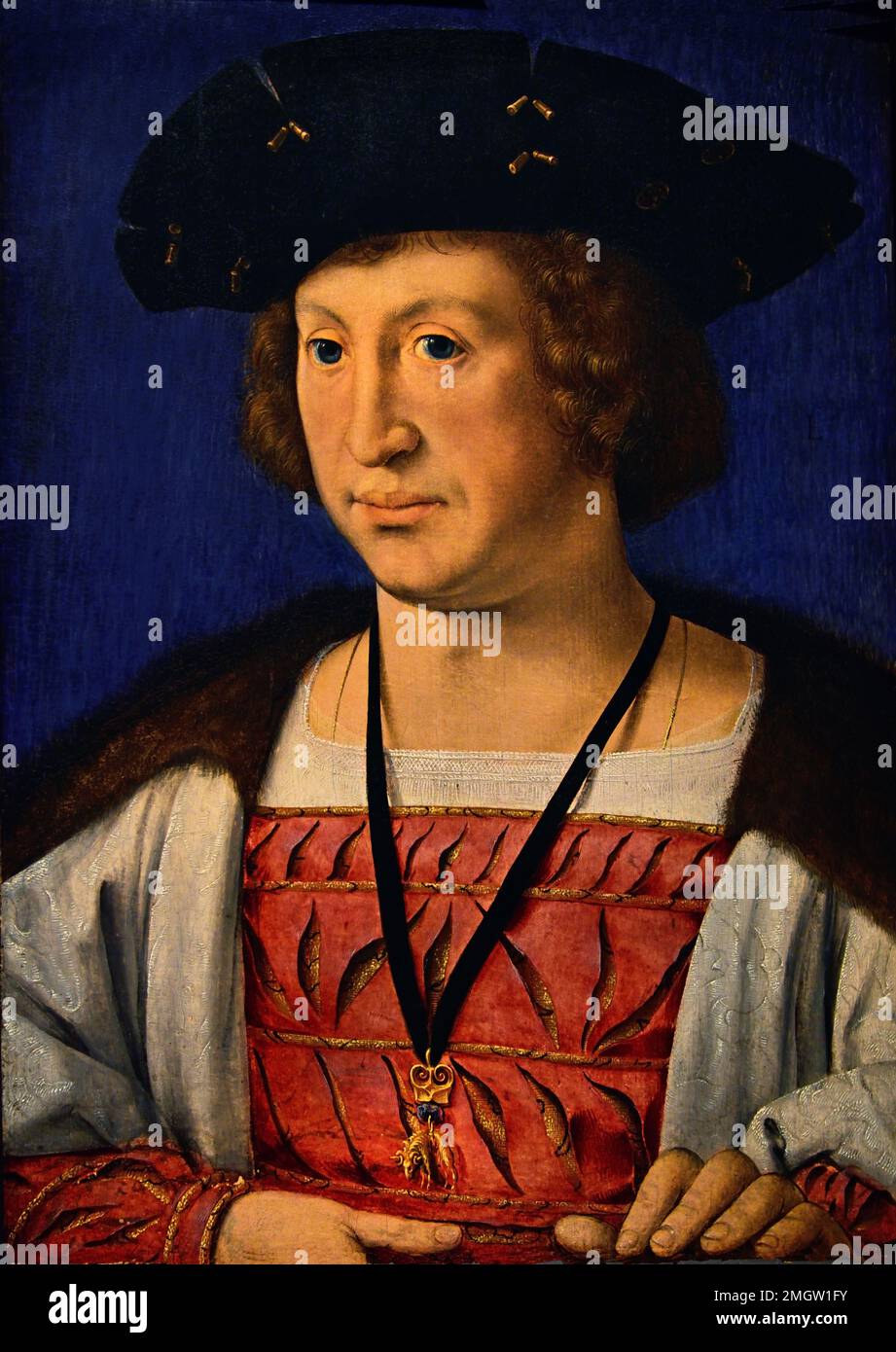 Portrait of Floris van Egmond (1469-1539), 1519 Jan Gossaert 1478 –  1532 Dutch Flemish Netherlands ( Floris van Egmond  Stadholder of Holland, Zeeland and West-Friesland in 1518 ) Stock Photo