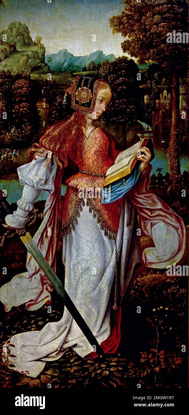 Saint Catherine 1510-1520 Master of Frankfurt 16th Century Antwerp artist Belgian, Belgium, Flemish, Stock Photo
