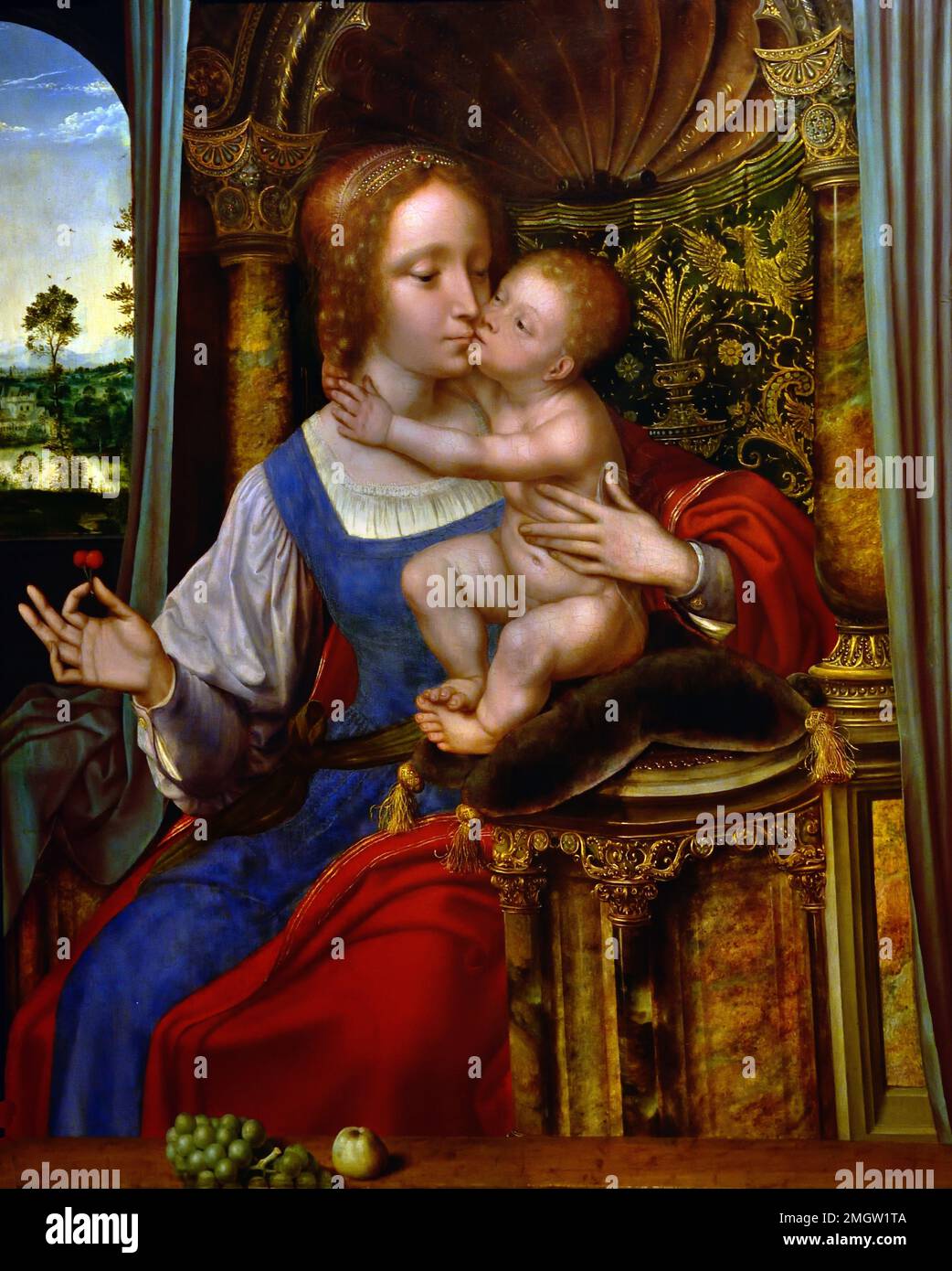 Madonna and Child, 1525 by Quinten Massys (1466 - 1530) Flemish Belgian Belgium Stock Photo