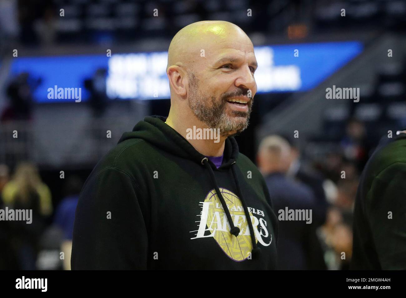 Los Angeles Lakers assistant coach Jason Kidd before an NBA basketball