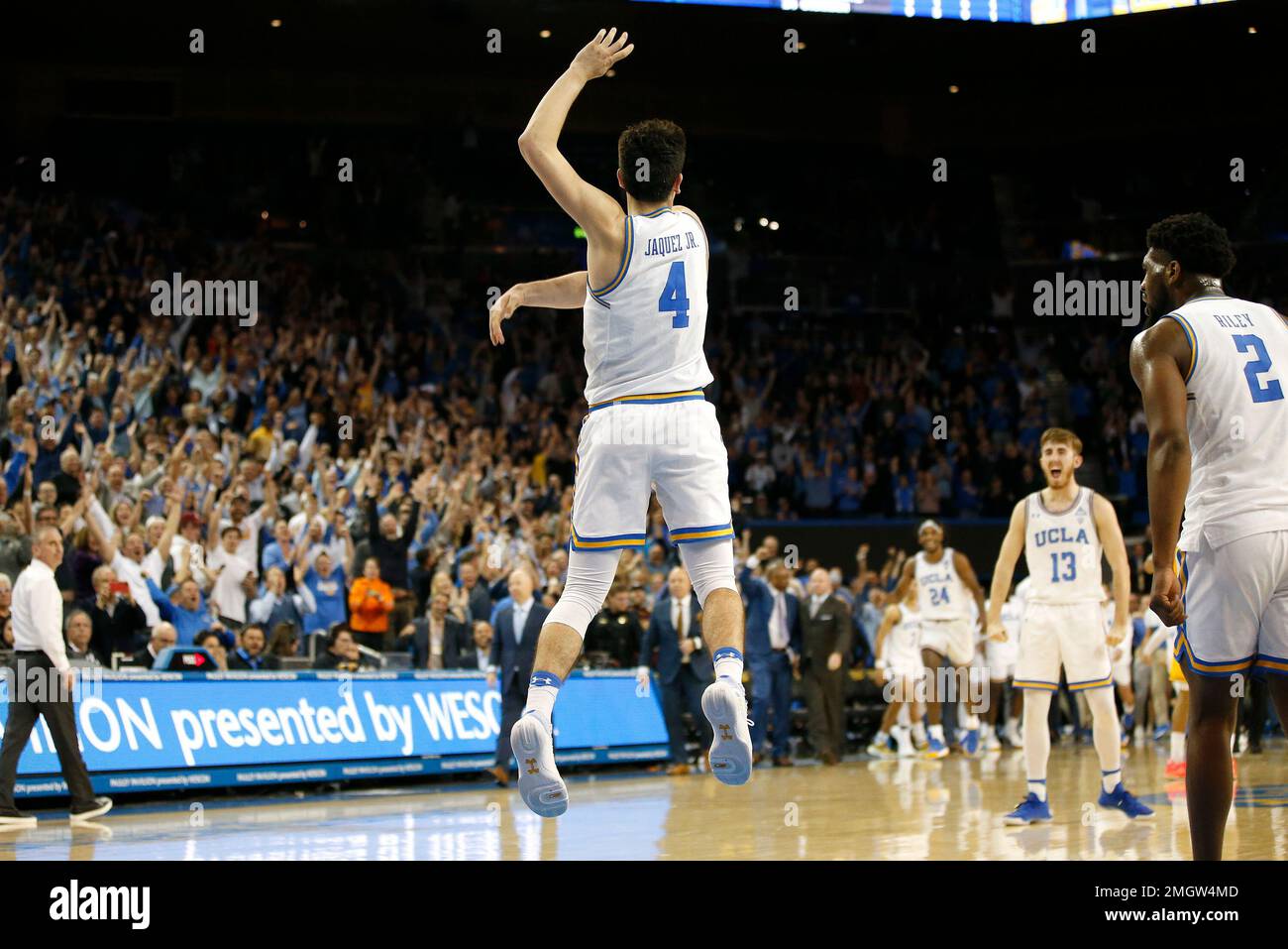 UCLA Guard Jaime Jaquez Jr. (4) Celebrates After Hitting The Wining 3 ...