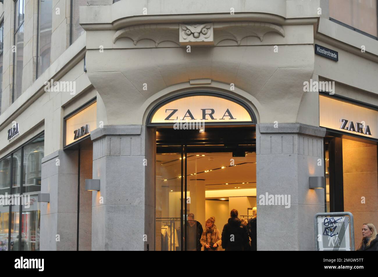 Copenhagen/Denmark/26 January 2023/Spanish retail Zara store on stroeget  financial street in danish capital Copenhagen. (Photo. Francis Joseph  Dean/Dean Pictures Stock Photo - Alamy