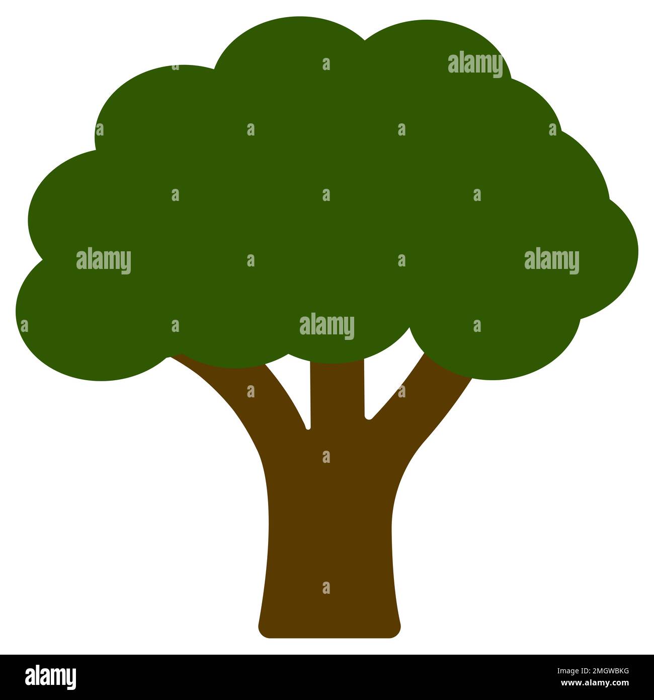 Tree silhouette icon, leaf garden nature, branch green spring ecology Stock Vector