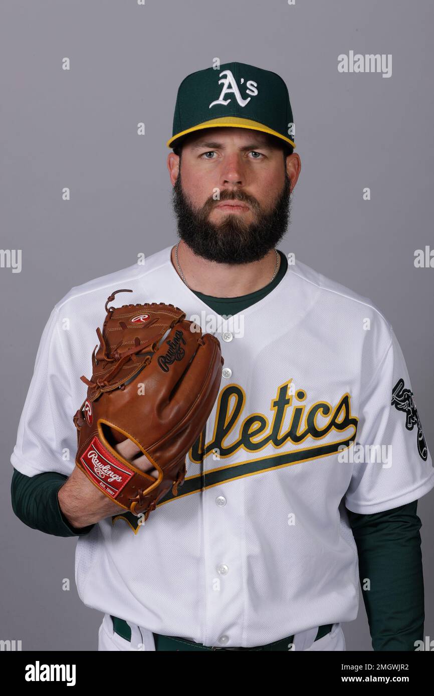 This is a 2020 photo of Donnie Hart of the Oakland Athletics baseball team. This image reflects the 2020 active roster as of Thursday, Feb