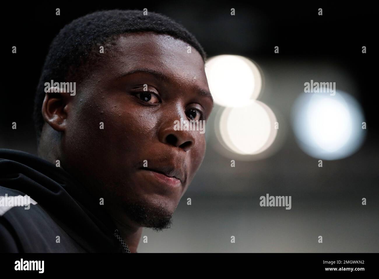 LSU offensive lineman Lloyd Cushenberry speaks during a press