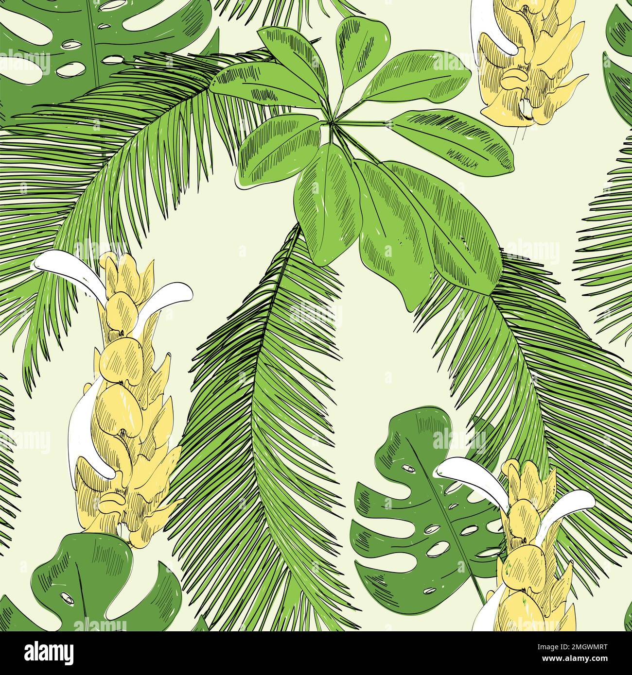 Tropical seamless pattern Stock Vector Image & Art - Alamy