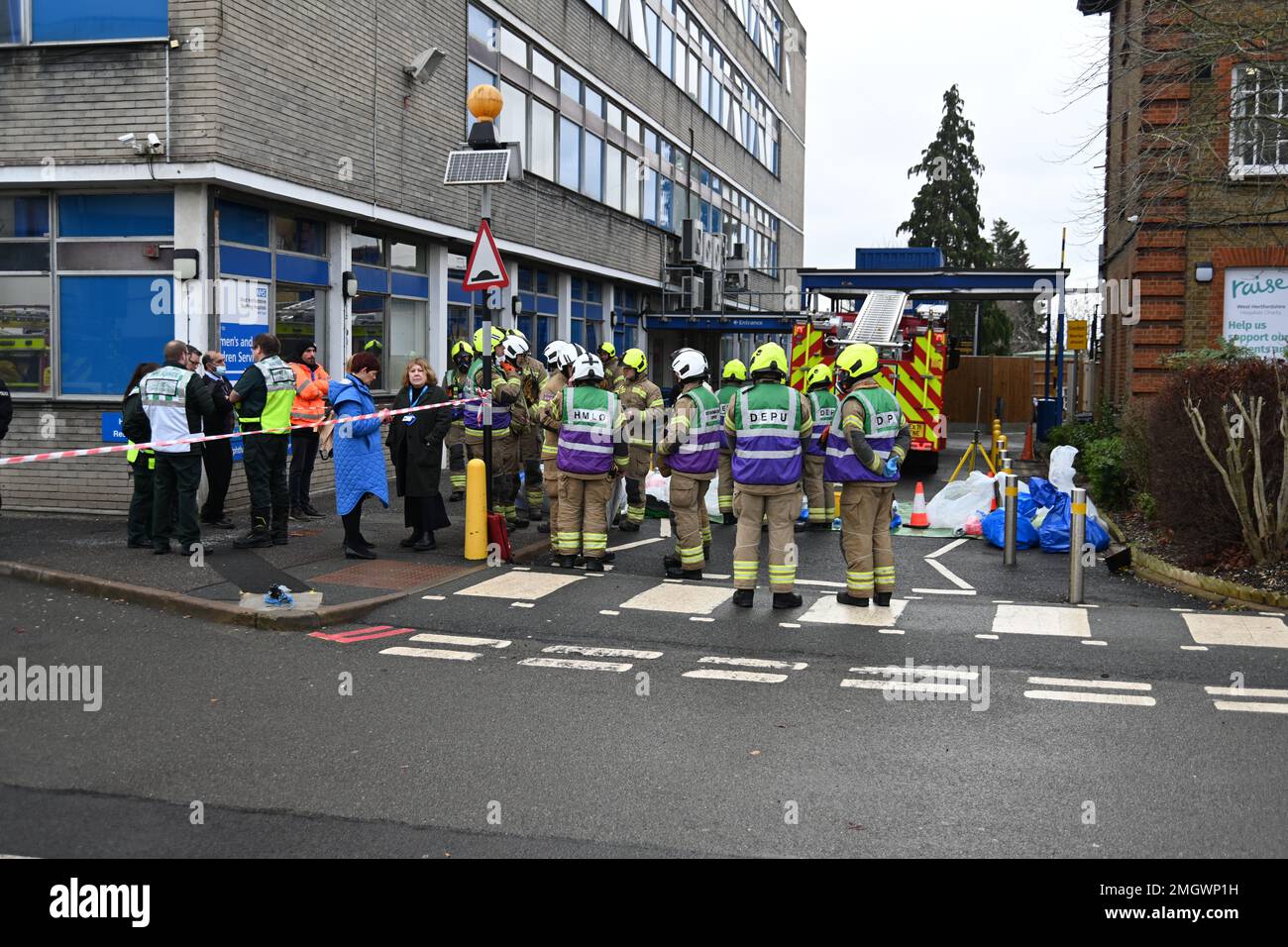 Part of Watford General Hospital has been evacuated after a chemical