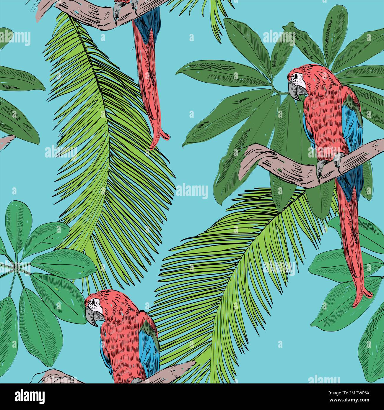 Tropical seamless pattern Stock Vector Image & Art - Alamy