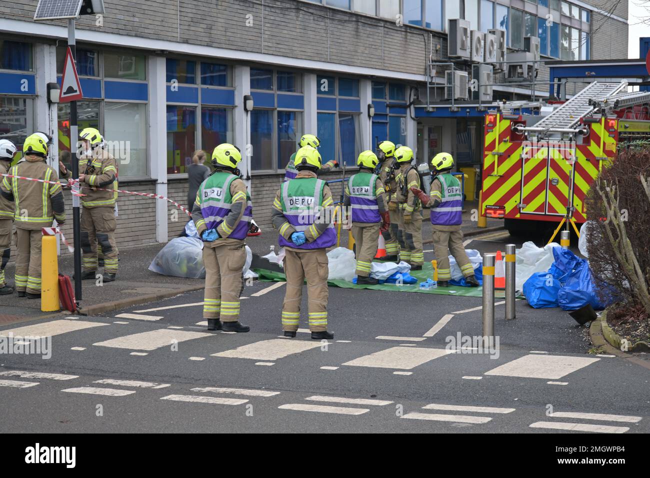 Part of Watford General Hospital has been evacuated after a chemical