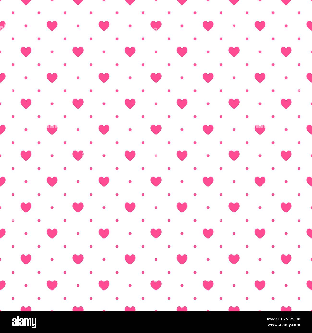 Seamless hearts pattern. Vector heart shape repeatable print. Pink ...