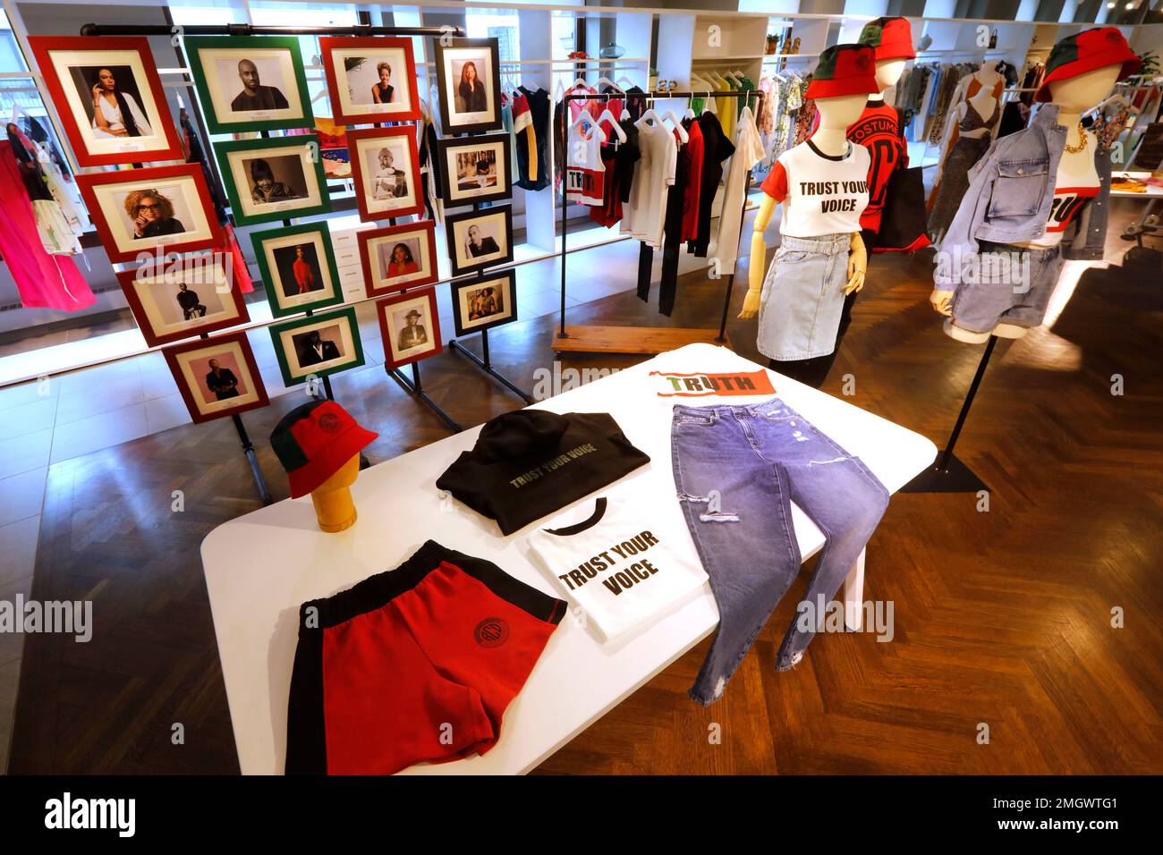 In this Feb. 20, 2020, photo, items from H&M’s new street wear ...