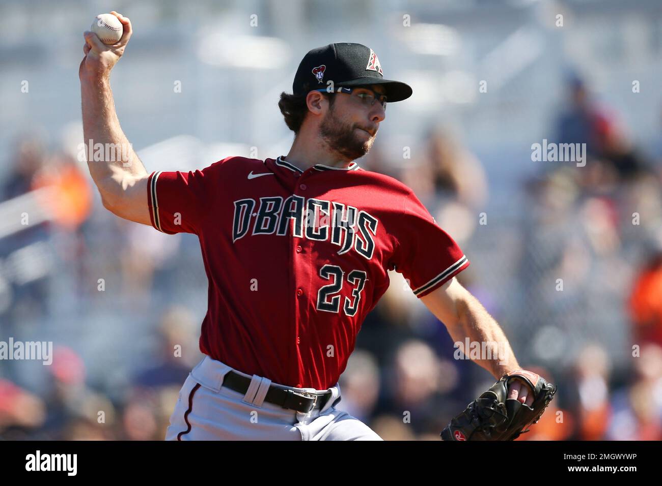 Arizona Diamondbacks starting pitcher Zac Gallen throws a pitch against