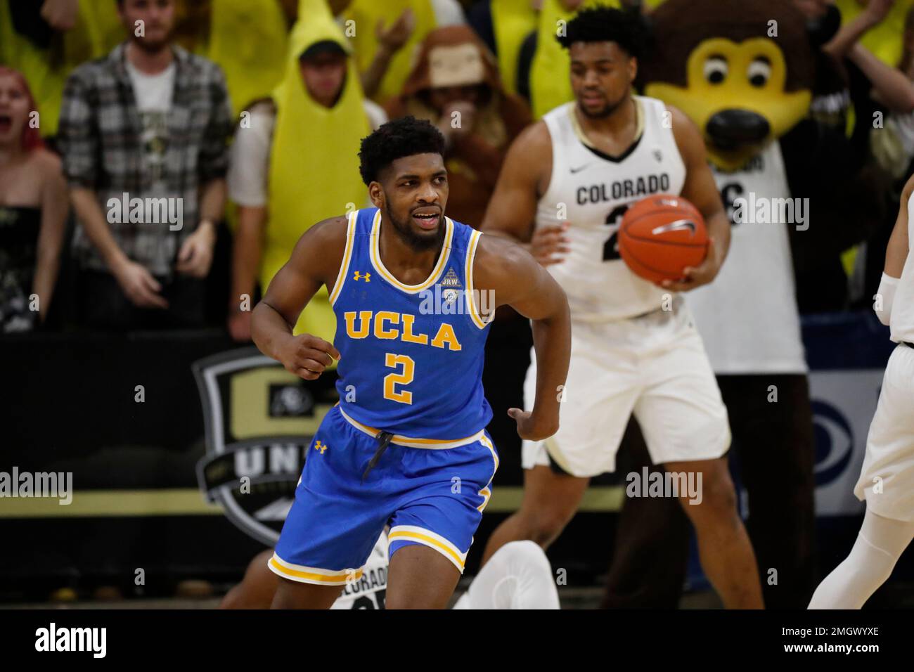 UCLA forward Cody Riley (2) in the second half of an NCAA college ...