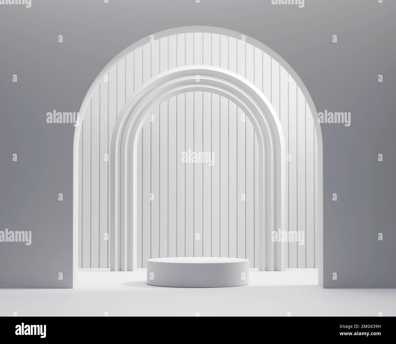 Abstract Minimal Modern White Podium Platform For Product Display ...