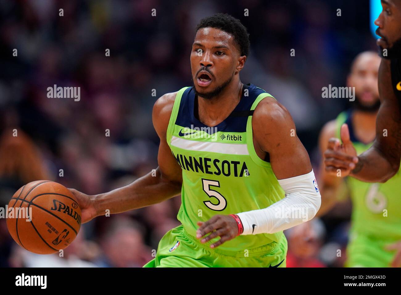 Minnesota Timberwolves guard Malik Beasley moves the ball up court ...
