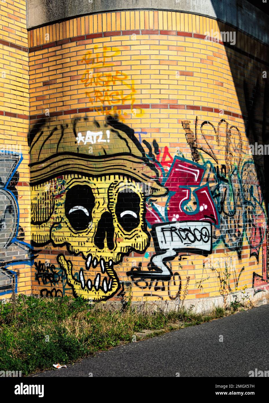 Graffiti on Ernst Keller Brücke on Route of former Berlin Wall