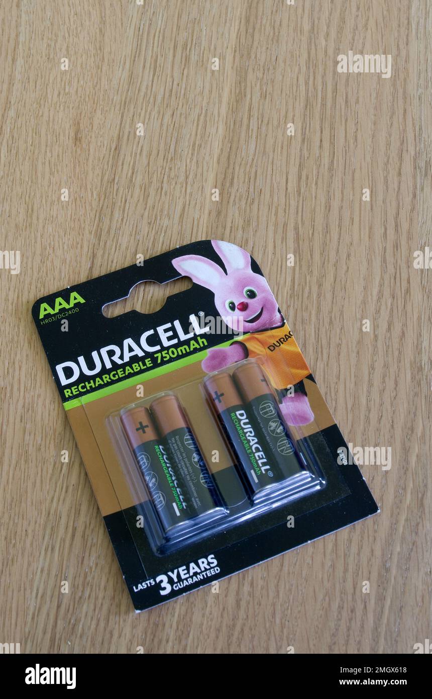 4 Piles rechargeables AAA / Hr03 750mah Duracell