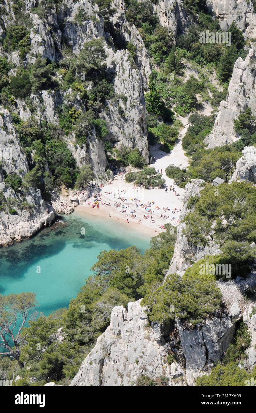 calanque of d'En-Vau, Marseille, Cassis, Provence, France Stock Photo ...