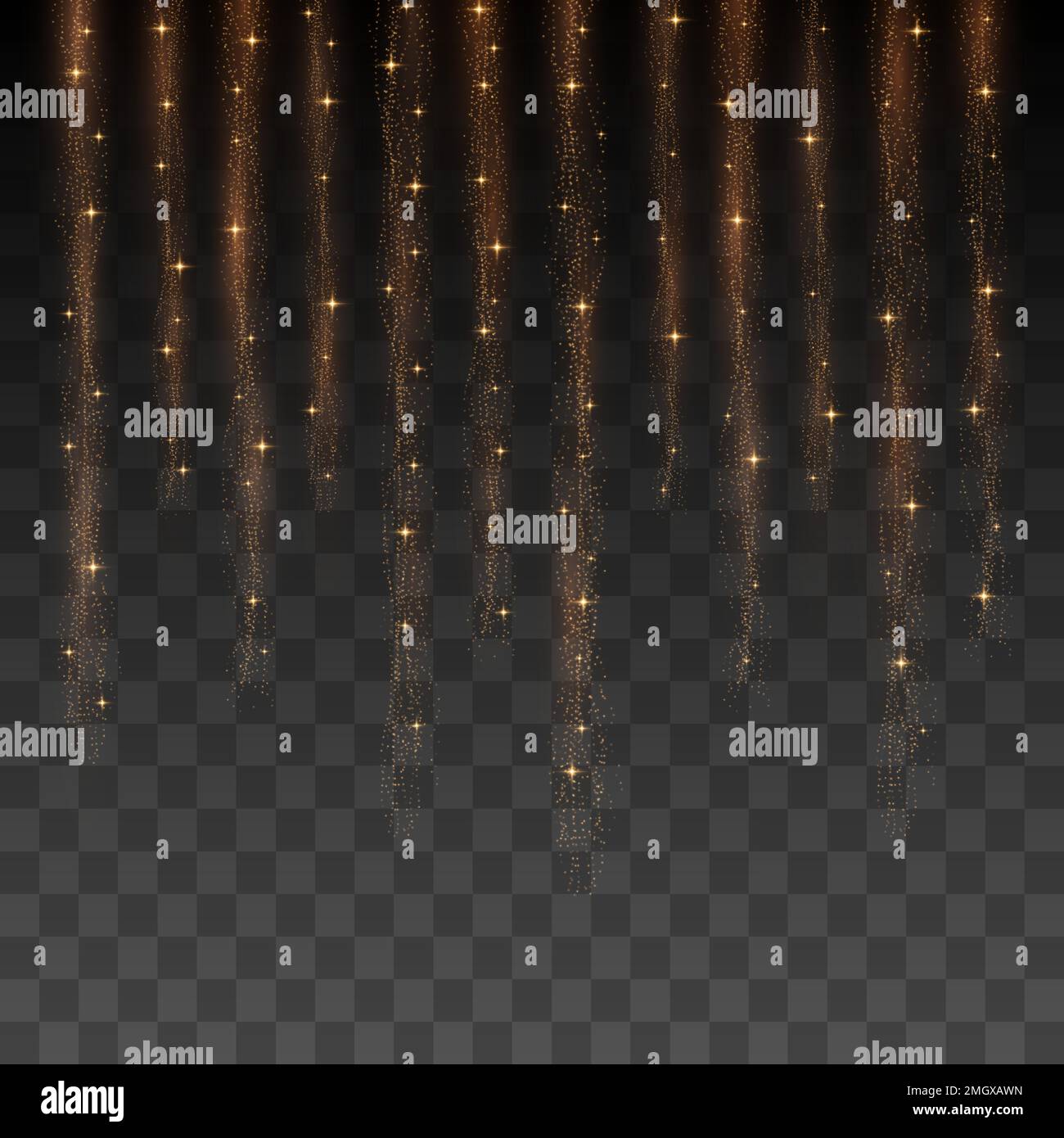 Gold Light Effect. Vector Glitter Particles. Shining Bokeh Stock Vector ...