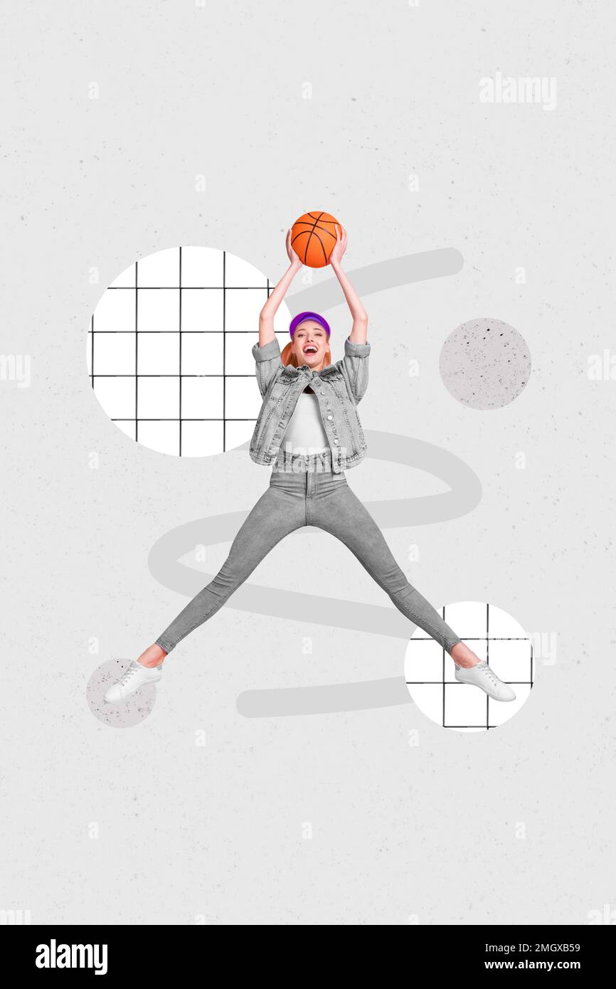 Photo collage cartoon comics sketch picture funny funky lady playing