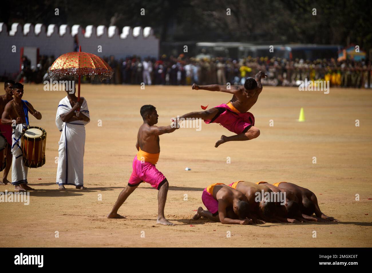 Bangalore, India. 26th Jan, 2023. Soldiers of the Madras Engineers