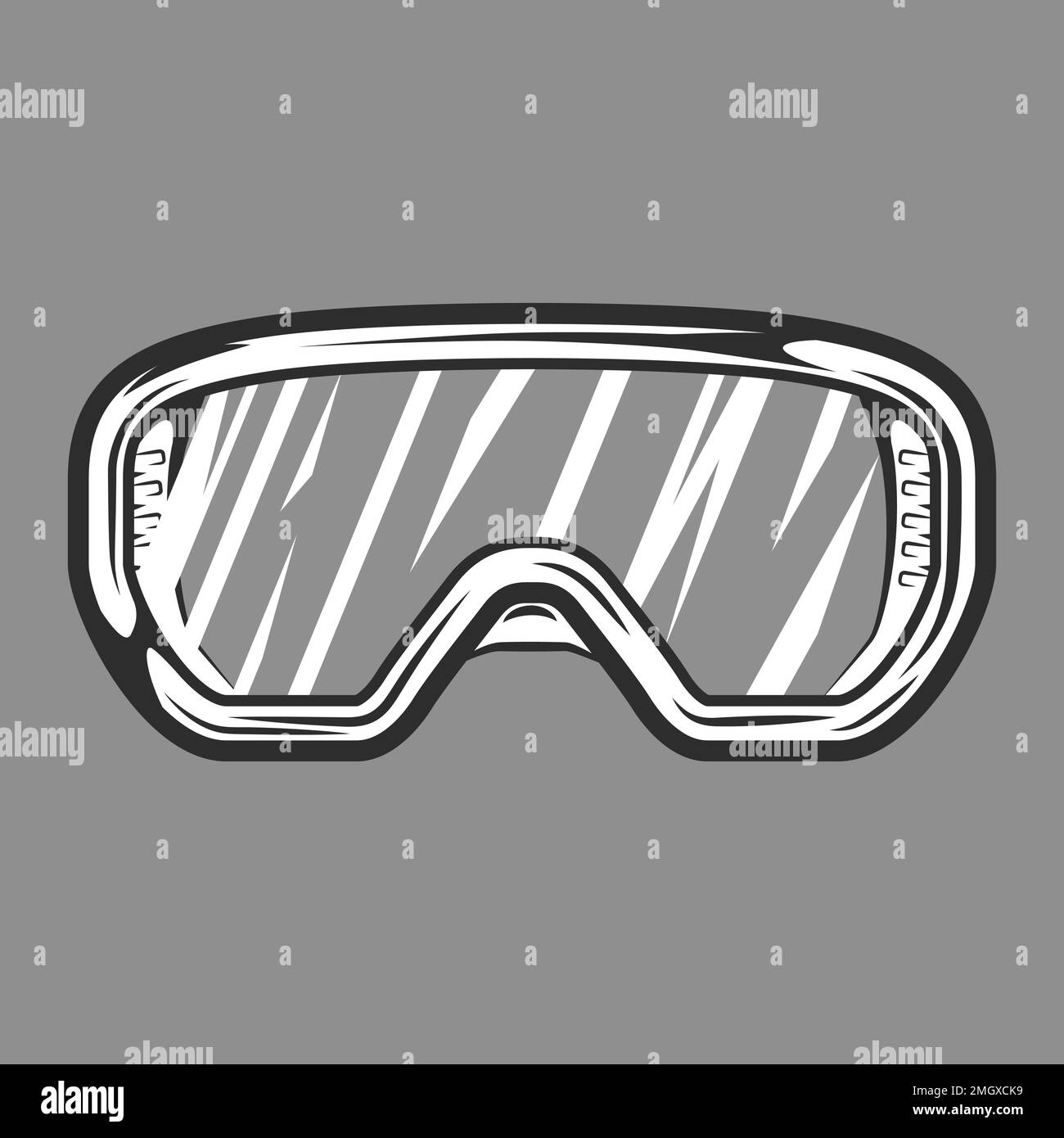 New Construction safety glasses vintage concept vector illustration isolated on gray background Stock Vector
