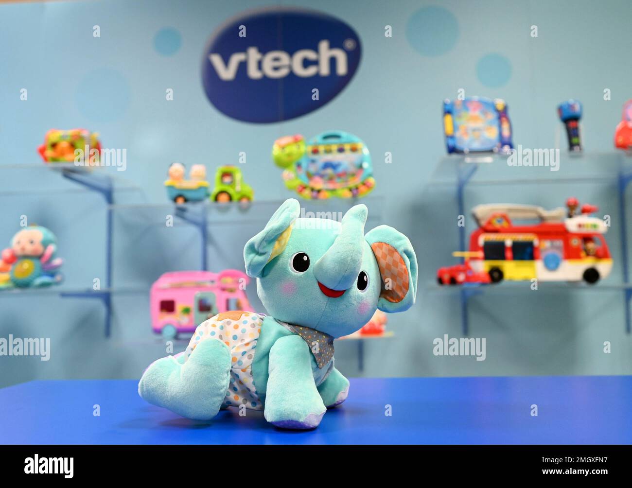 Explore & Crawl Elephant from VTech is on display at Toy Fair New York