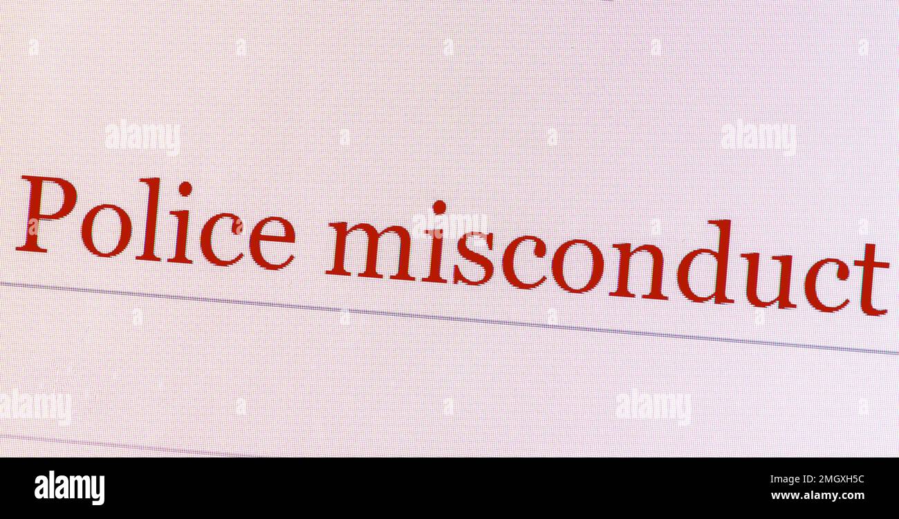 police misconduct Stock Photo