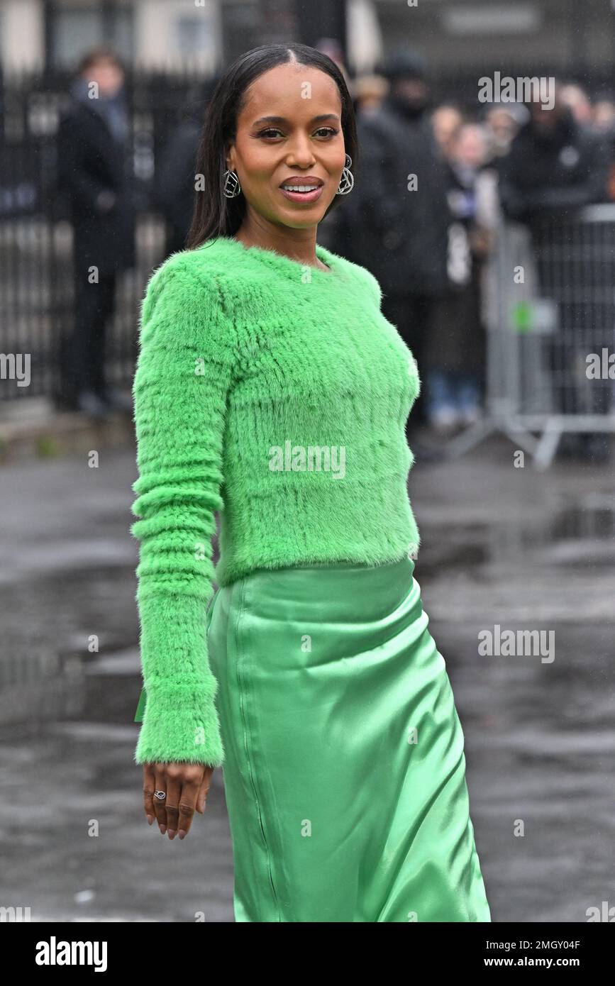 Kerry Washington arriving at Fendi show during Haute Couture Fashion ...