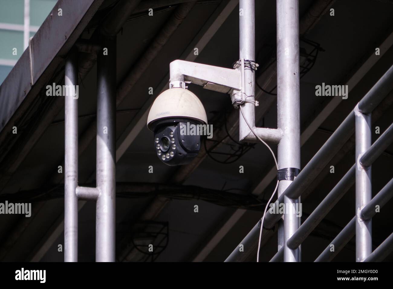 CCTV to monitor traffic violations Stock Photo