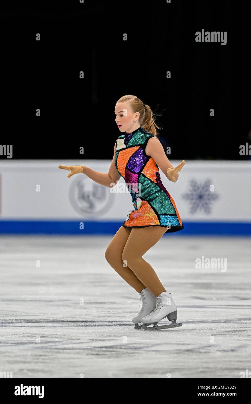 Eva-Lotta KIIBUS (EST), during Women Short Program, at the ISU European Figure Skating Championships 2023, at Espoo Metro Areena, on January 26, 2023 in Espoo, Finland. Credit: Raniero Corbelletti/AFLO/Alamy Live News Stock Photo