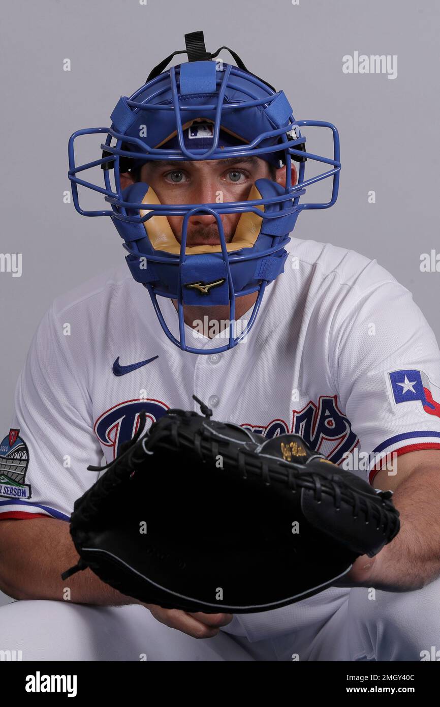 Ron Mathis Baseball This is a 2020 photo of Jeff Mathis of the Texas Rangers baseball team ...