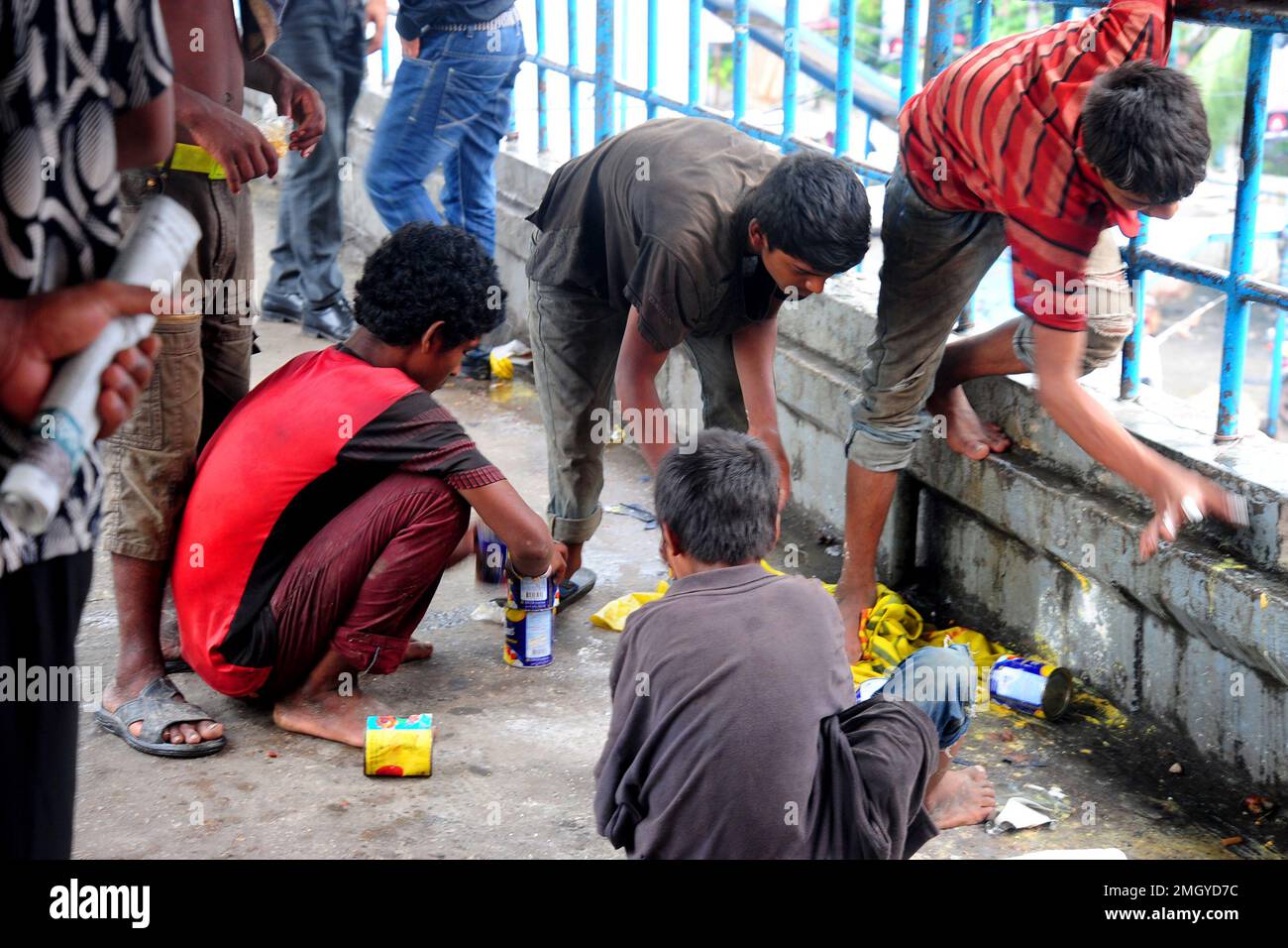 Street children known as Tokai are increasingly getting addicted to a