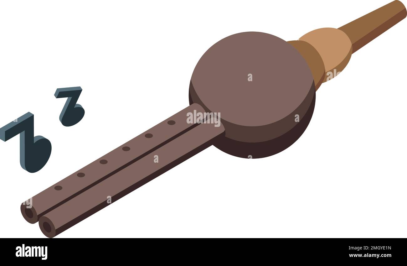 Snake charmer flute icon isometric vector. India dance. Turban culture ...
