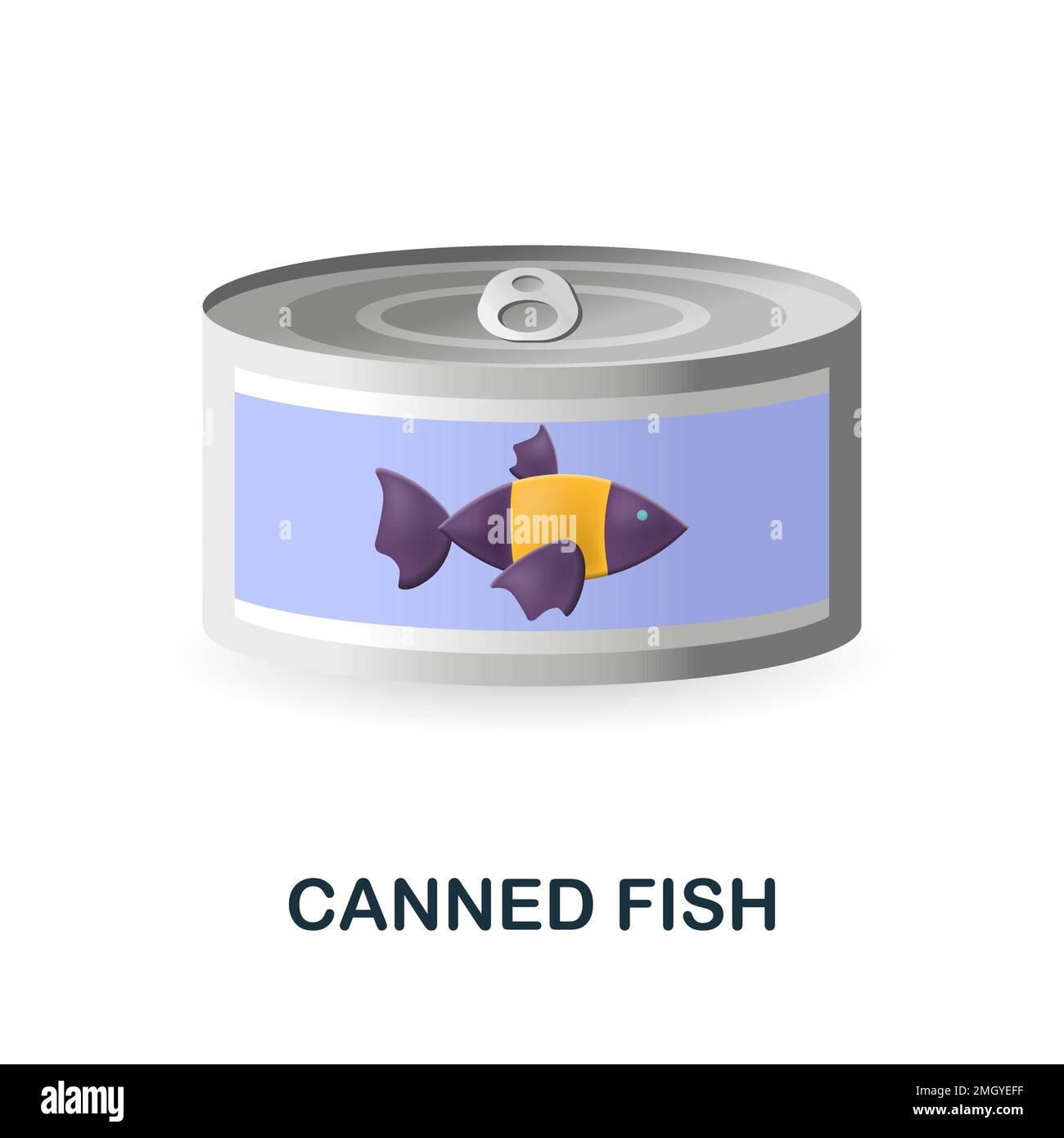 Canned Fish icon. 3d illustration from food market collection. Creative Canned Fish 3d icon for