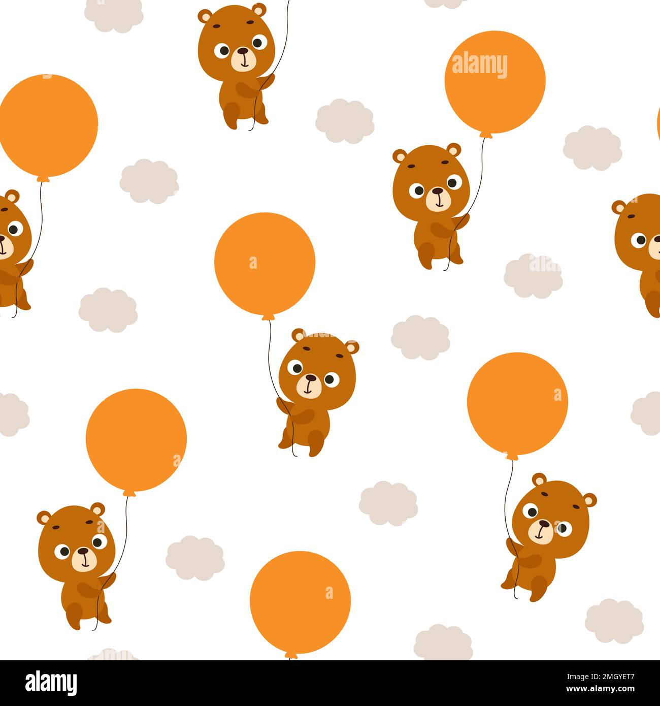 Cartoon Character Balloon Print Fabric Disney Winnie the Pooh - Sky High Hunny - Watercolor  main image 2