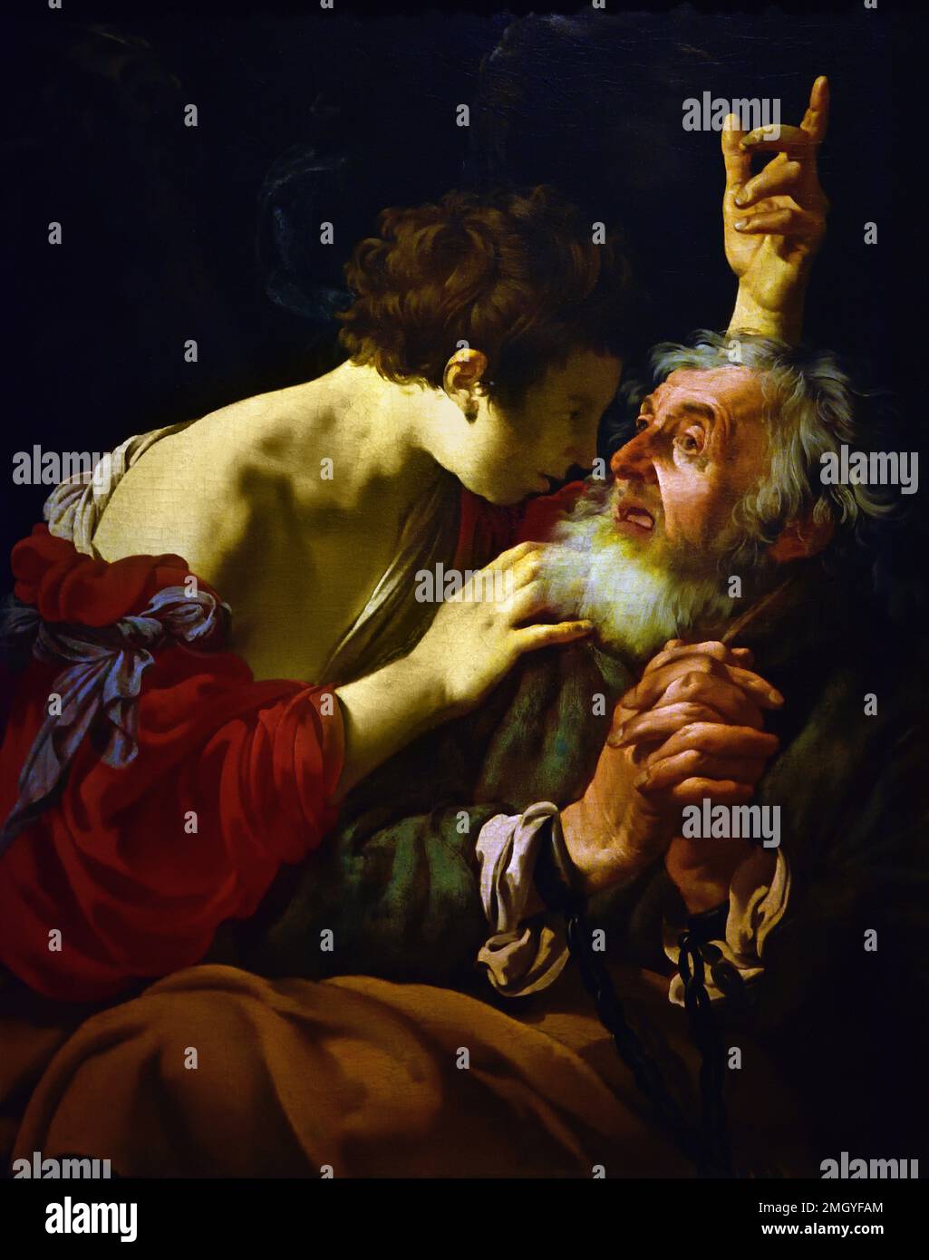 The Liberation of St Peter 1624 by Hendrick ter Brugghen, Dutch, The Netherlands  1588-1629 Dutch Netherlands ,( Caravaggists, Style of Caravaggio) Stock Photo