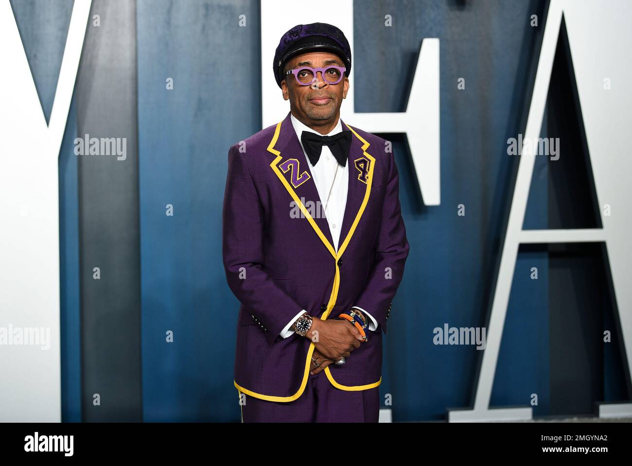 Director Spike Lee arrives at the Vanity Fair Oscar Party on Sunday ...
