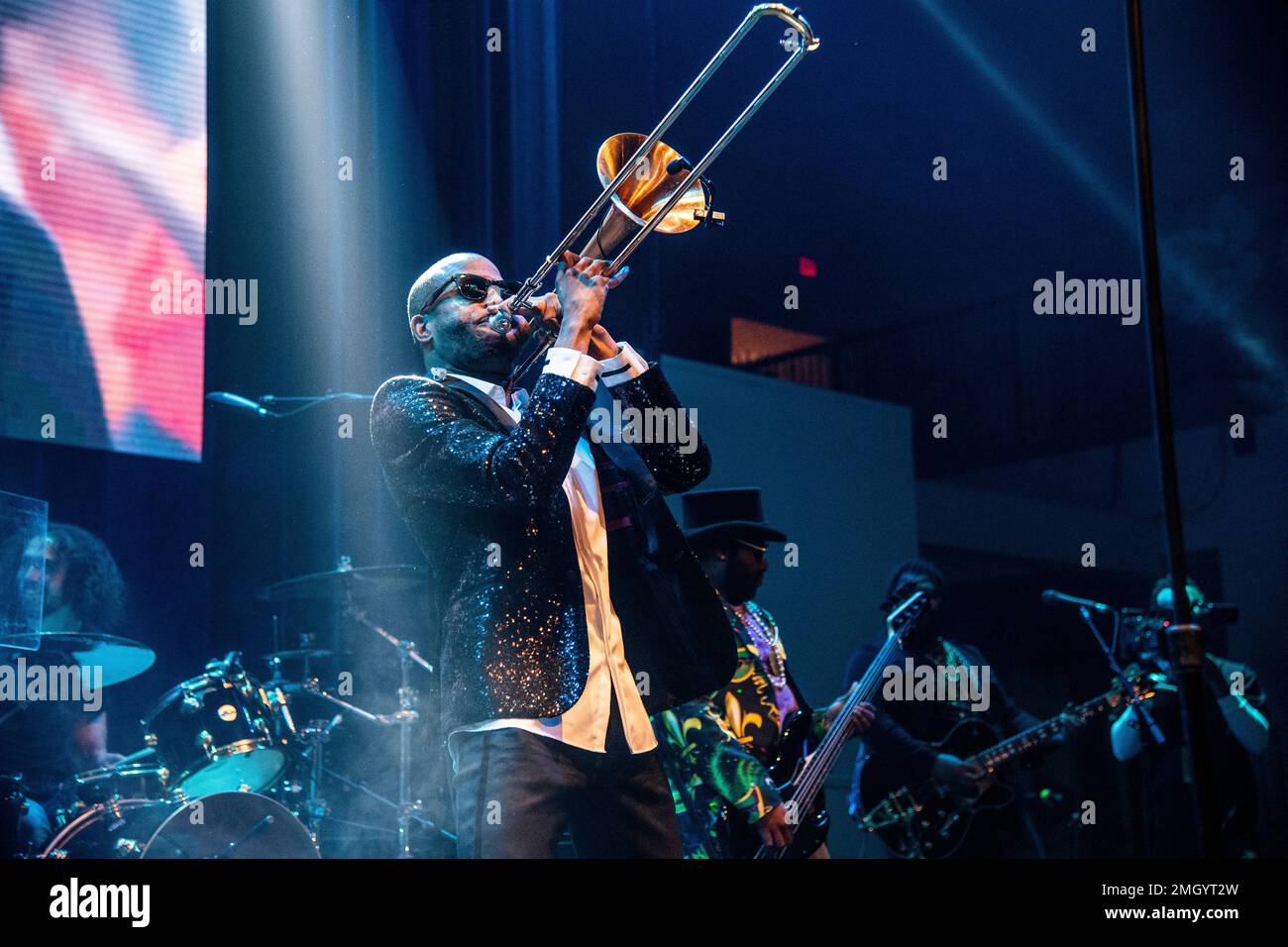 Trombone Shorty of Trombone Shorty and The Orleans Avenue performs at
